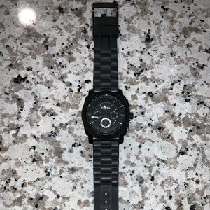 Fossil Chronograph Black Stainless Steel Watch